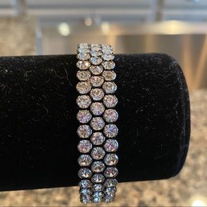 Gunmetal Swarovski Crystal Wrap Bracelet